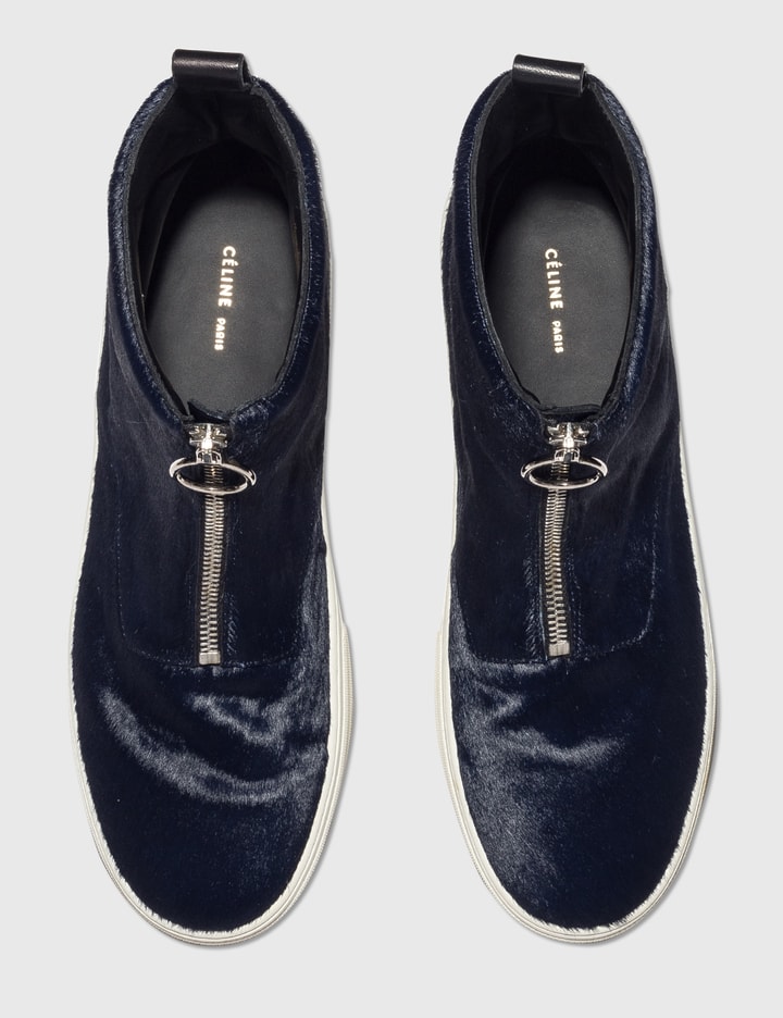CELINE HORSE HAIR NAVY BOOTS Placeholder Image