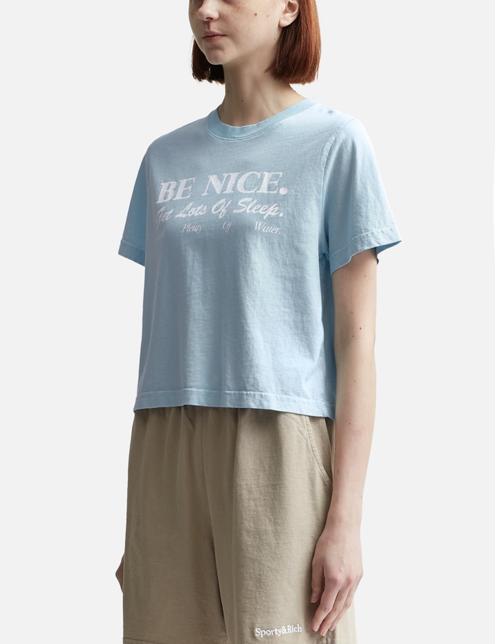 Be Nice Cropped Top Baby blue/White Placeholder Image
