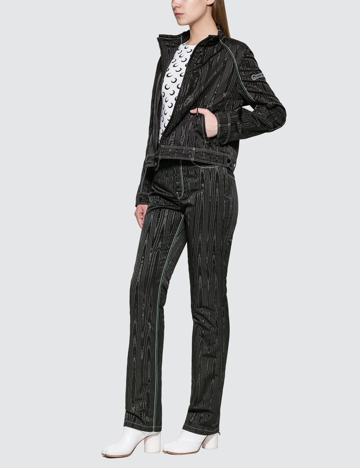Straight Pants With Back Zipper Detail Placeholder Image