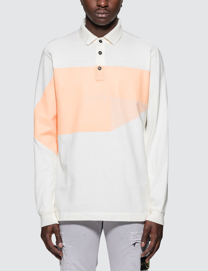 L/S Polo Shirt With Stone Island Logo Placeholder Image