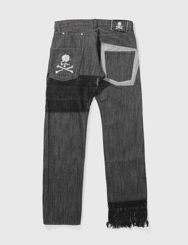 MASTERMIND JAPAN WASHED SILVER EMBROIDERY JEANS Placeholder Image