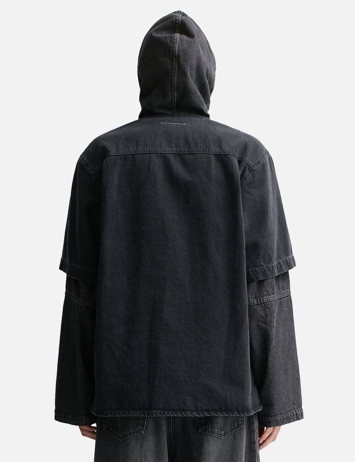 Two-Tone Denim Hooded Jacket Placeholder Image
