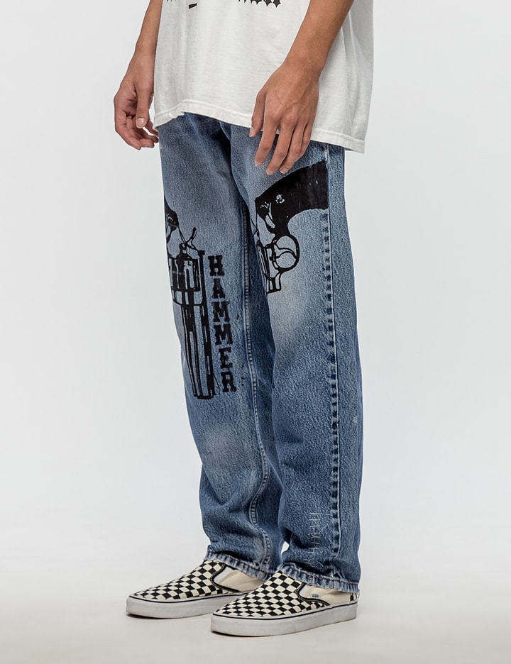 Distressed Levis 550 Jeans with Black Guns Placeholder Image