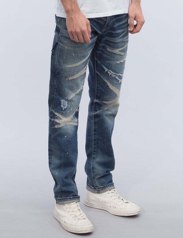 Five Years Wash Regular Straight Denim Jeans Placeholder Image