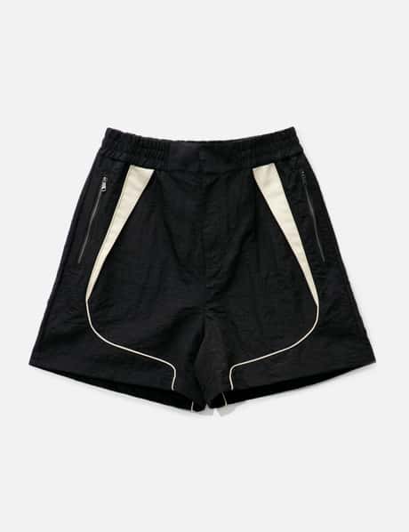 Ader Error Faux Leather Accent Shorts