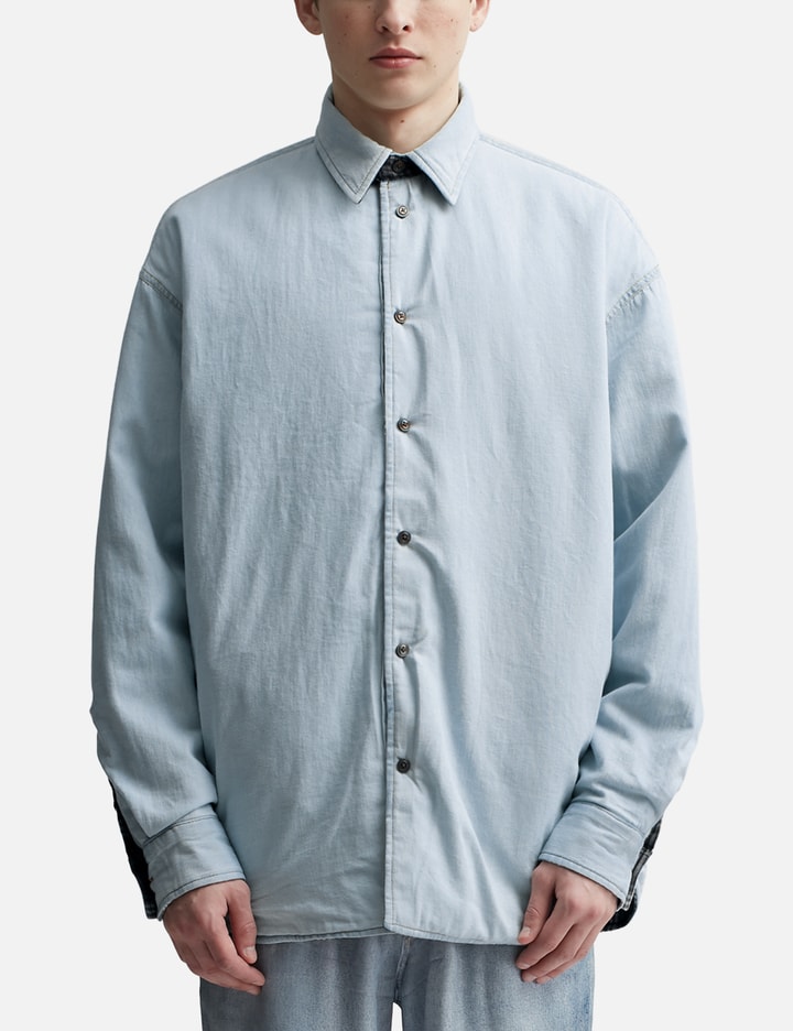 Long Sleeve Check Puffer Shirt Placeholder Image