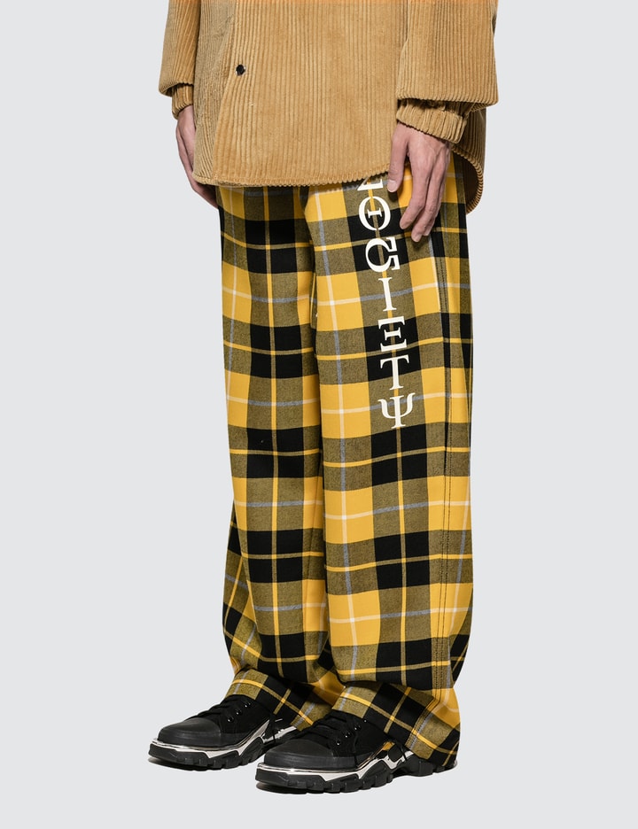Luxe Plaid Pajama Pant with Screen Print Placeholder Image