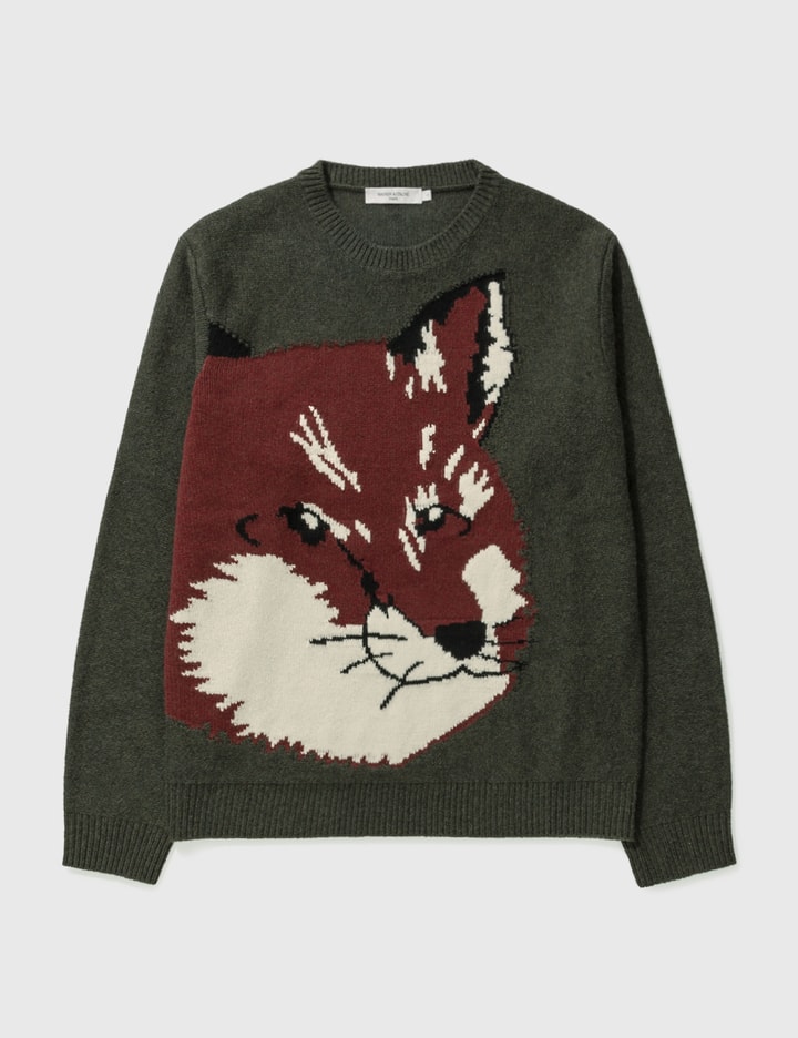 Oversized Fox Head Jacquard Pullover Placeholder Image