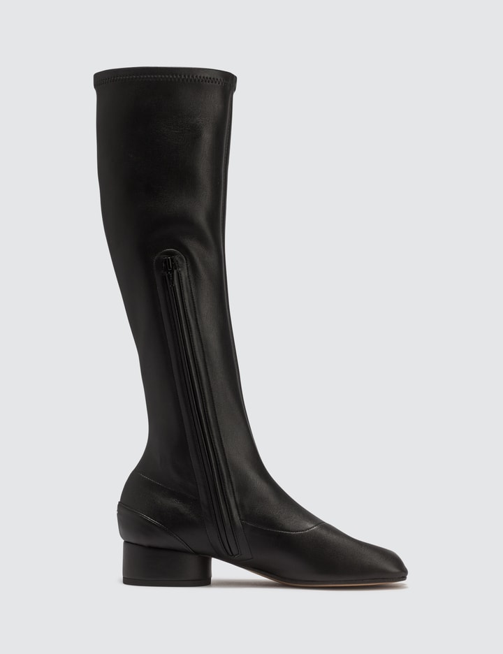 Stretch Leather Long Boots Placeholder Image