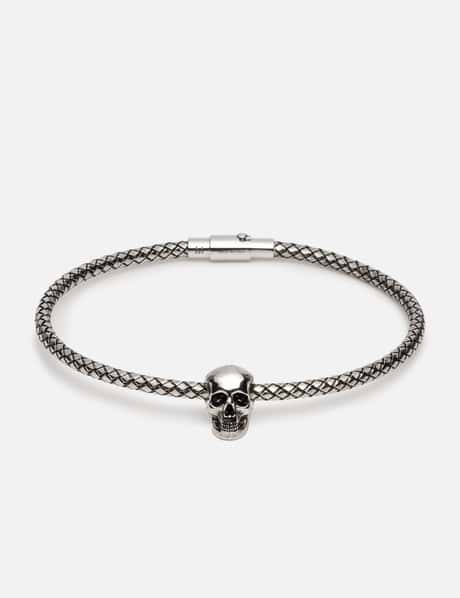 Alexander McQueen Metal Cord Skull Bracelet