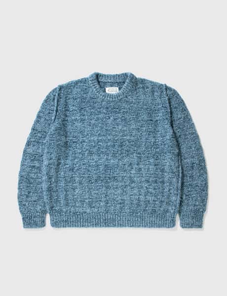 Maison Margiela Denim Boucle Knit Sweater