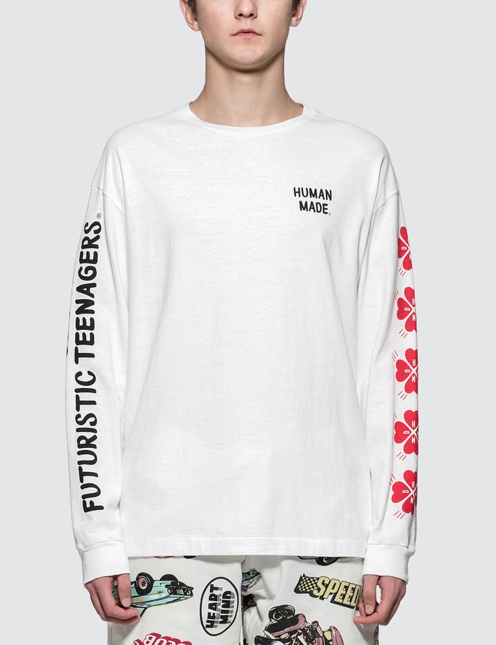 White Screen Printed sleeve L/S T-Shirt Placeholder Image