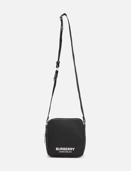 Burberry Logo Print Nylon Square Paddy Bag