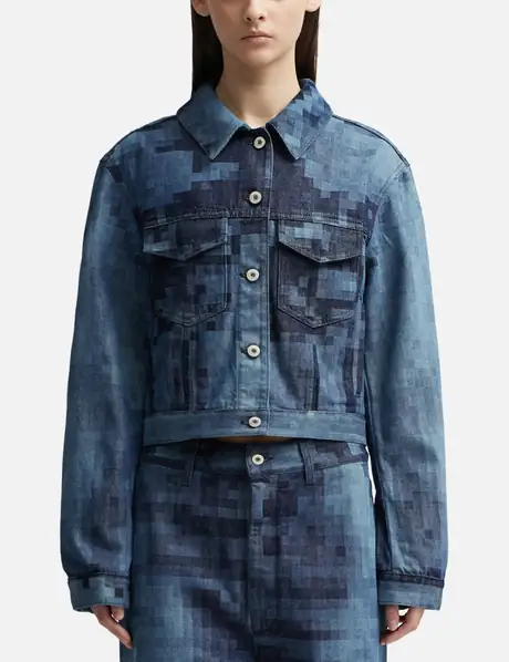 Loewe Pixelated Jacket In Denim