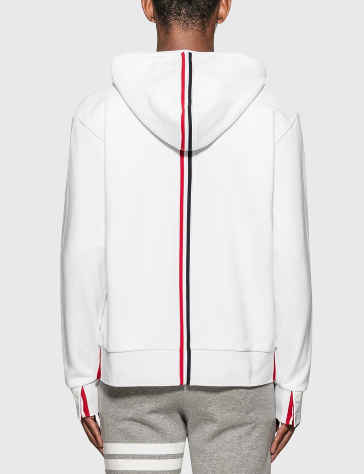 Tricolor Stripe Band Zip Hoodie Placeholder Image