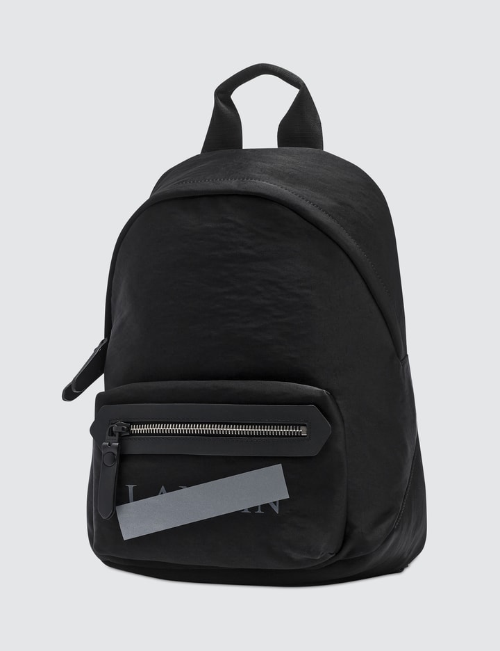 Satin Nylon Logo Zipped Backpack Placeholder Image