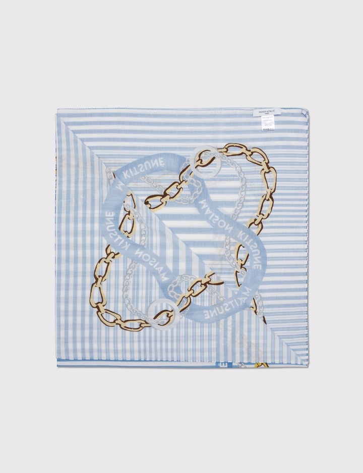Striped Cotton and Silk Scarf Placeholder Image