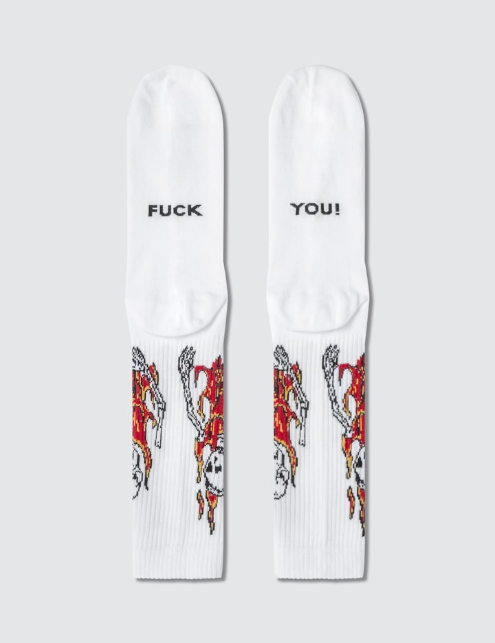 Flaming Skeleton Socks Placeholder Image
