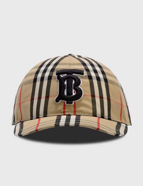Burberry Monogram Motif Vintage Check Cotton Baseball Cap