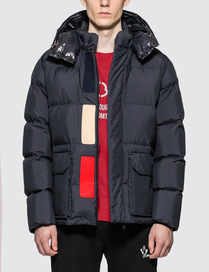Nylon Down Jacket with Detachable Hood Placeholder Image