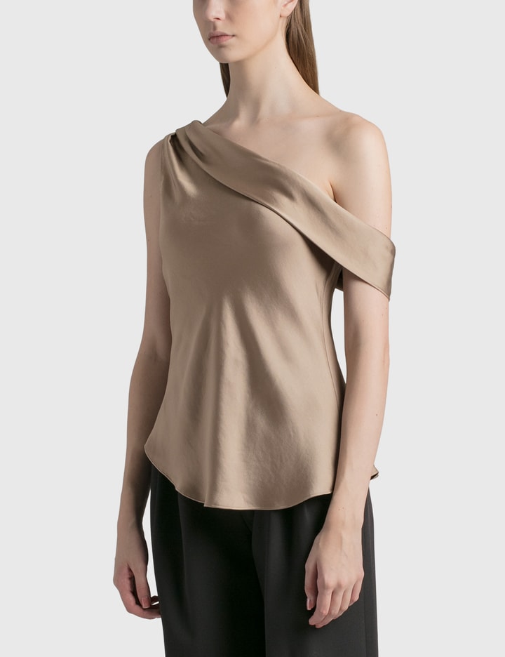 LEXY CLASSIC DRAPED ONE SHOULDER TOP Placeholder Image