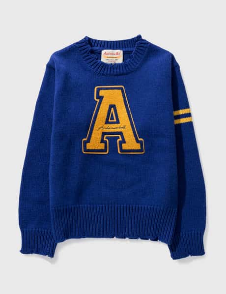Andersson Bell Flocked-Logo Varsity Sweater