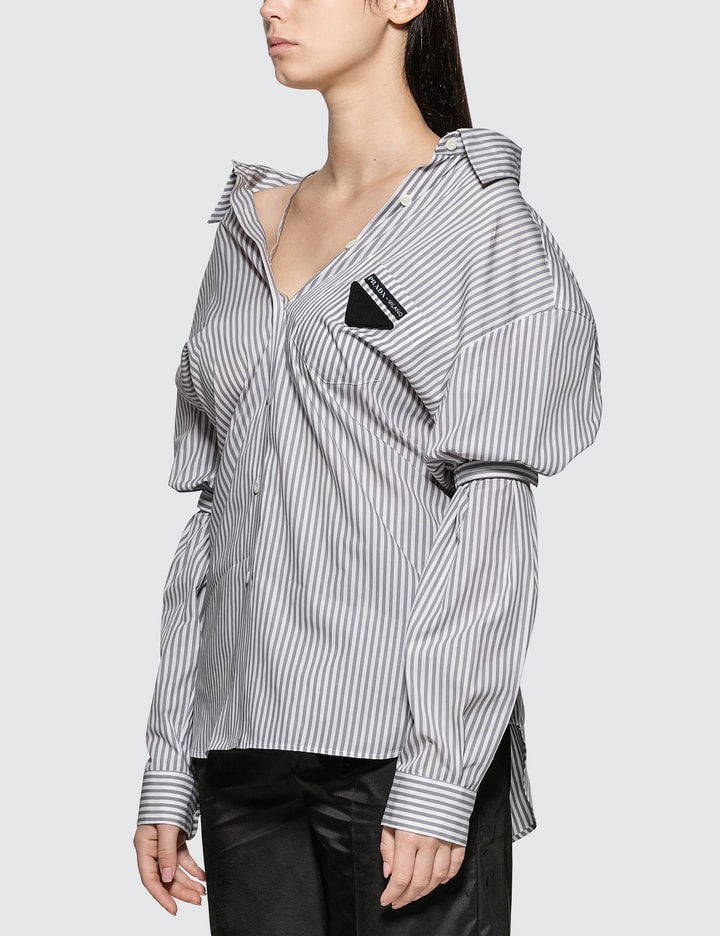 Striped Cotton Poplin Shirt Placeholder Image