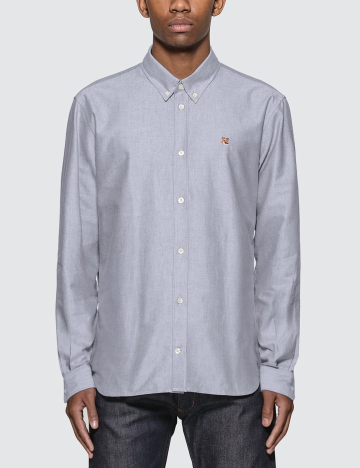 Fox Head Embroidery Oxford Shirt Placeholder Image