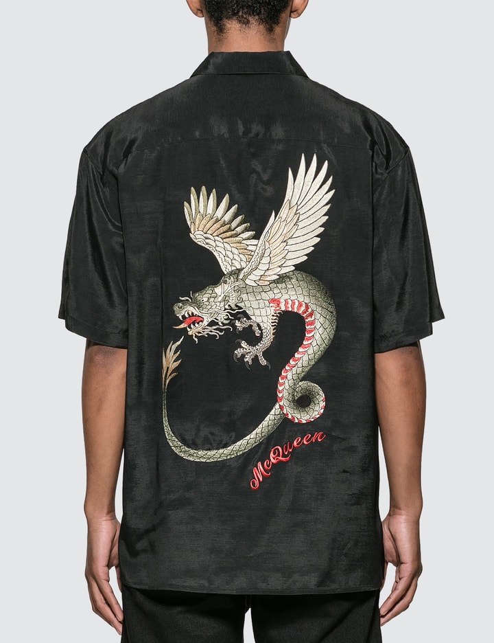 Dragon Embroidery Short Sleeve Shirt Placeholder Image