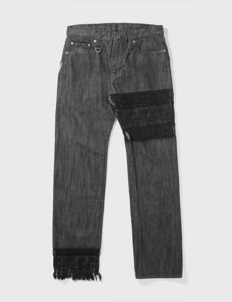 Mastermind Japan MASTERMIND JAPAN WASHED SILVER EMBROIDERY JEANS