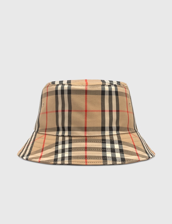 Vintage Check Cotton Blend Bucket Hat Placeholder Image