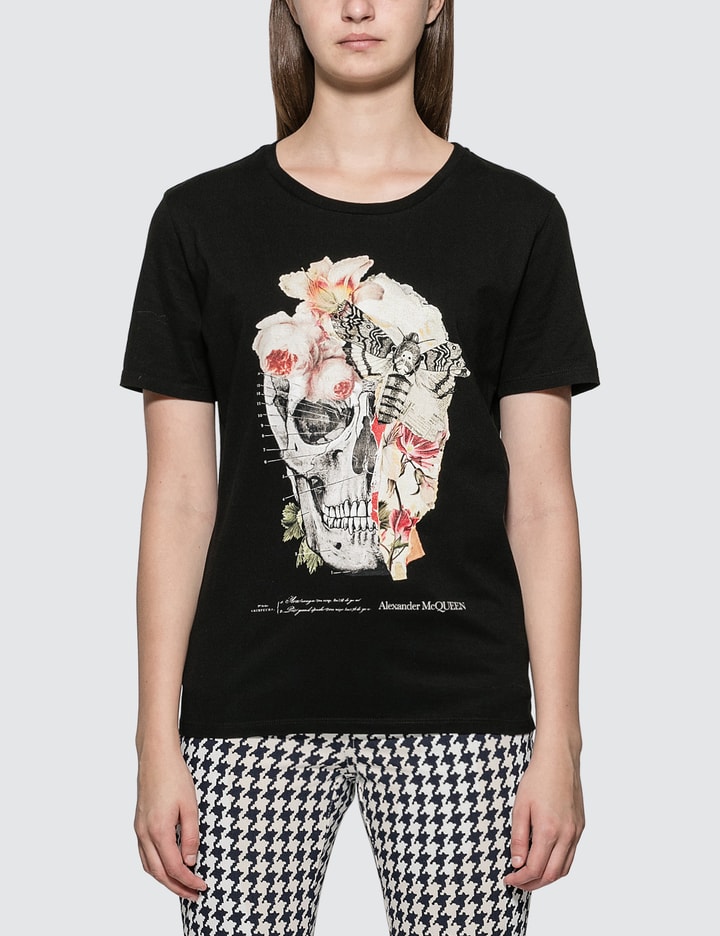 Floral Skull Print T-shirt Placeholder Image