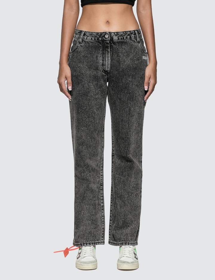 Slightly Bell Jeans With Twisted Scarf Placeholder Image
