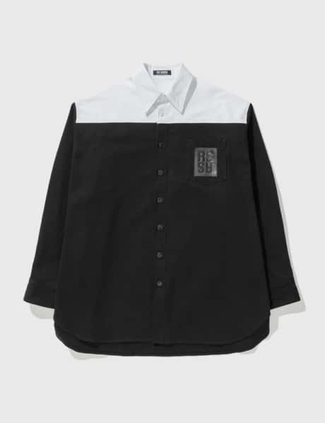 Raf Simons Oversized BiColor R Pin Denim Shirt