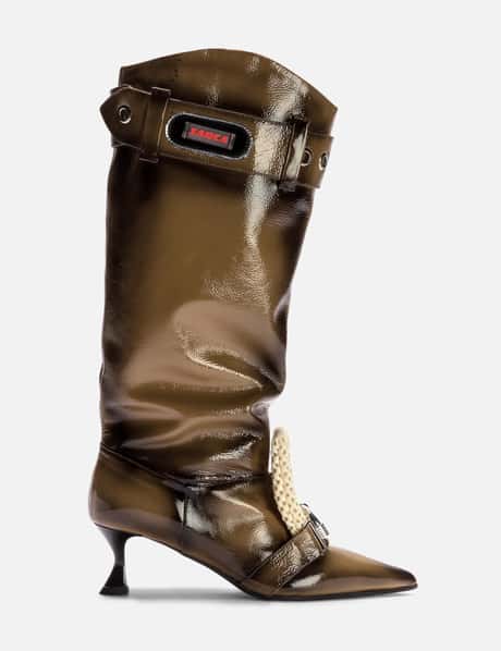 ANCUTA SARCA MUD BOOTS, TRAINER TONGUE, AIRBRUSHED LEATHER