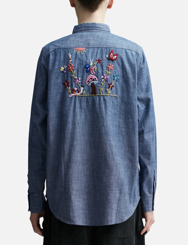 WESTERN SHIRT - COTTON CHAMBRAY / INDIA EMB. Placeholder Image