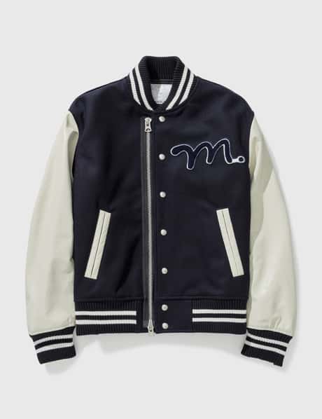 Sacai MADSAKI Wool Melton Varsity Jacket