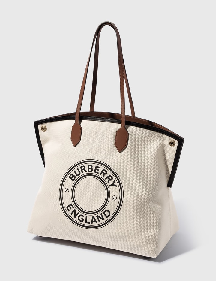 Large Logo Graphic Cotton Canvas Society Tote Placeholder Image