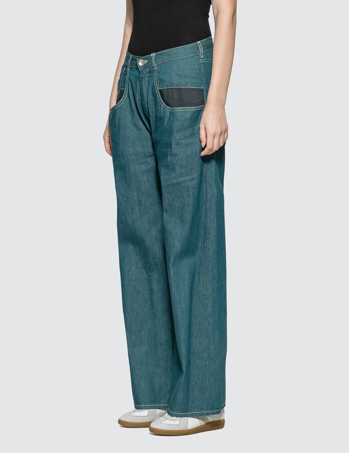 Straight Jeans With Oversized Pockets Placeholder Image