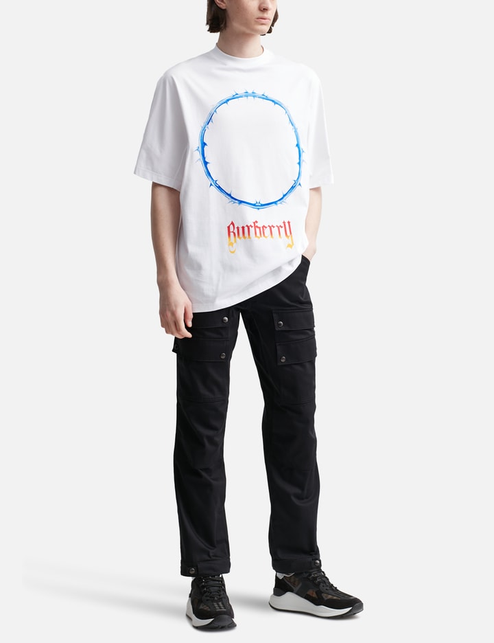 Thorn and Logo Print Cotton Oversized T-shirt Placeholder Image