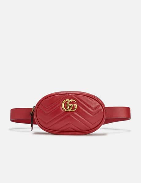 Gucci GUCCI GG MARMONT RED BELT BAG