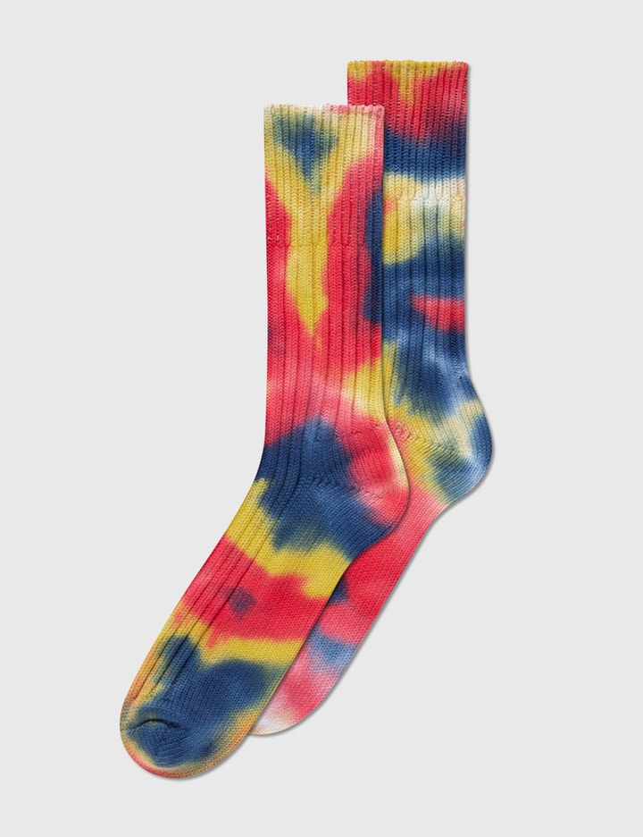 Chunky Ribbed "Tie Dye" Crew Socks Placeholder Image