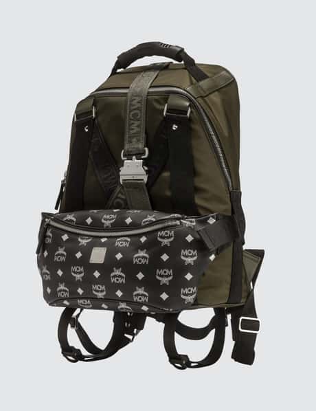 MCM - Jemison 2-in-1 Backpack in Logo Nylon  HBX - Globally Curated  Fashion and Lifestyle by Hypebeast