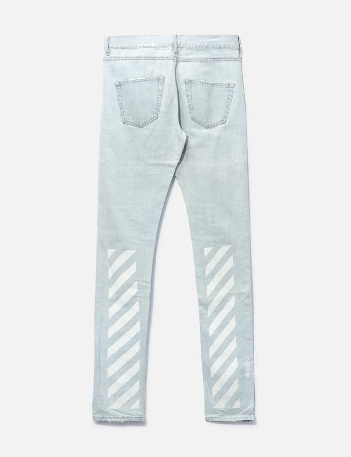 Off White Destroyed Detail Jeans Placeholder Image