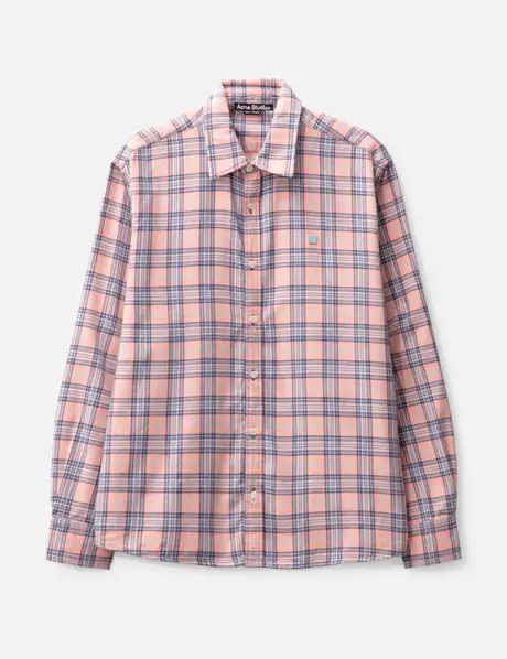Acne Studios Flannel Check Button-Up Shirt