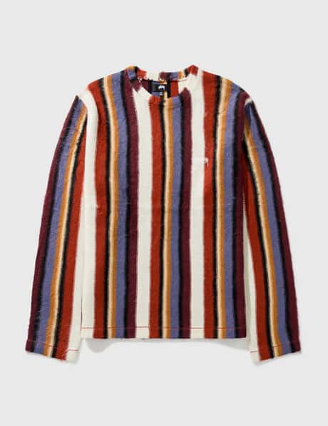 Stussy Vertical Striped Knit Crew