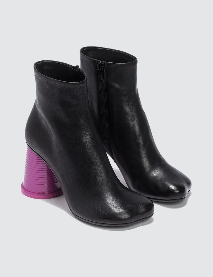 Color-block Cup Heel Ankle Boots Placeholder Image