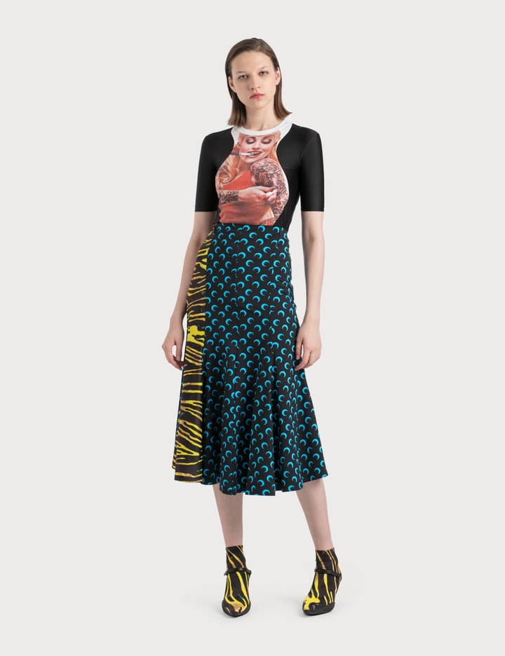 Midi Skirt With Zebra Side Panel Placeholder Image