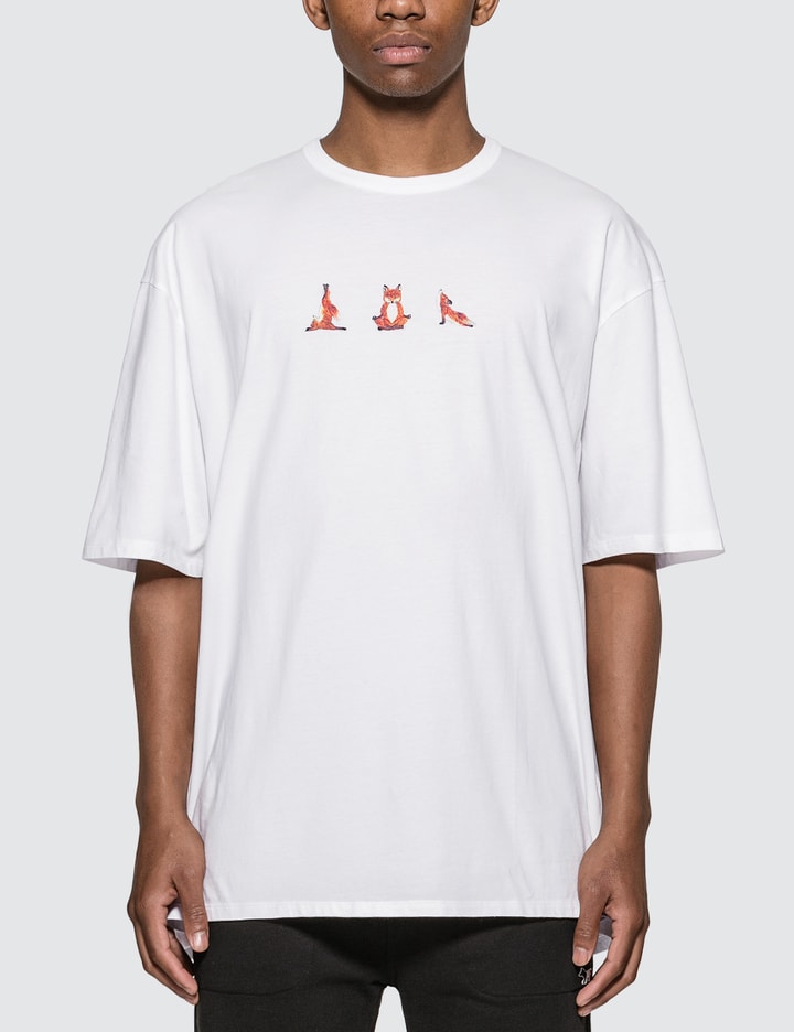 Yoga Fox Print T-shirt Placeholder Image