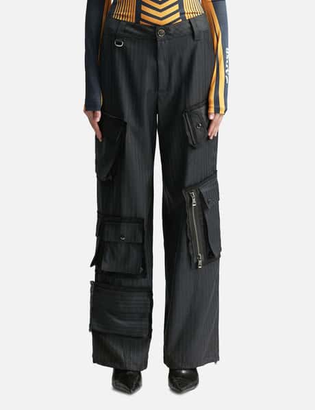 Andersson Bell PIN STRIPE TAILORED CARGO PANTS